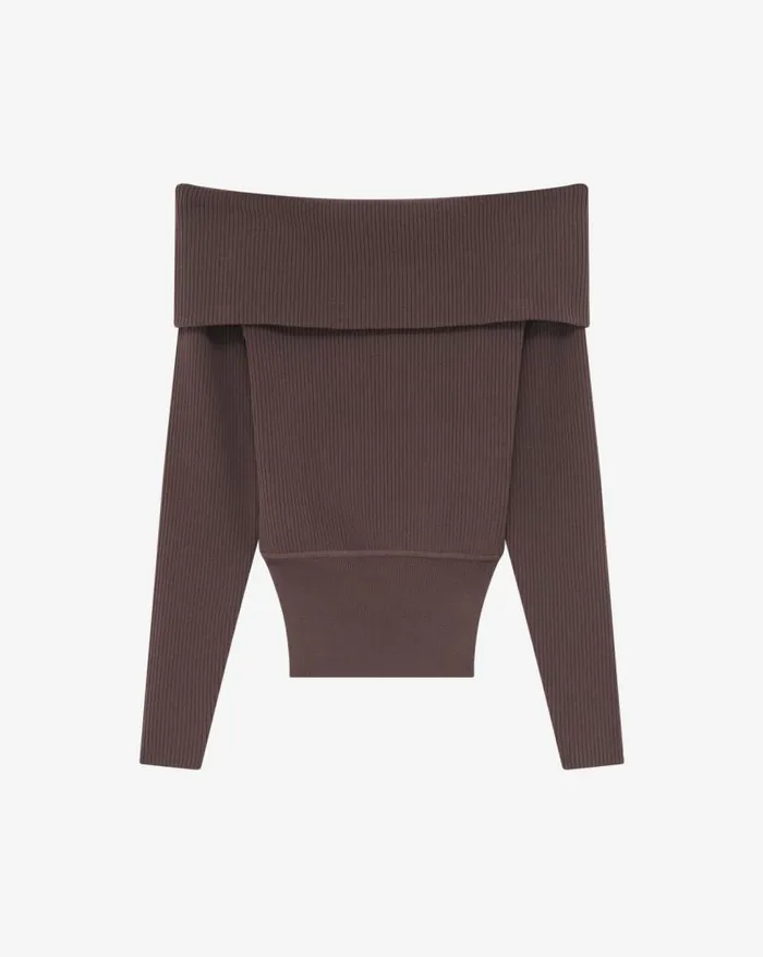 Knits Women IRO ACELIA OFFTHESHOULDER RIBBED SWEATER