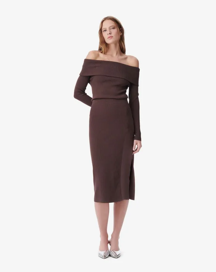 Knits Women IRO ACELIA OFFTHESHOULDER RIBBED SWEATER