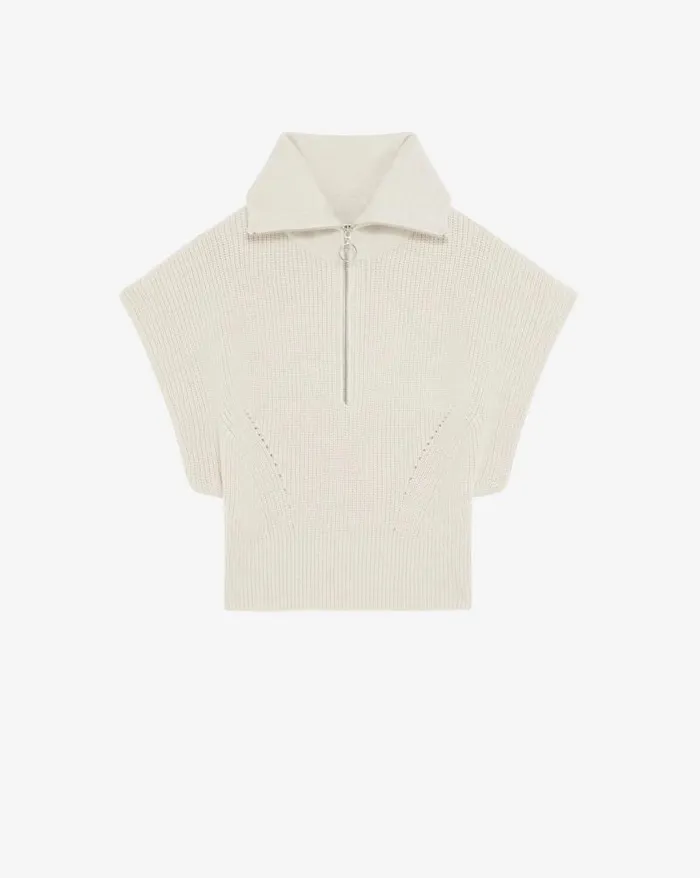 Knits Women IRO AVONA ZIPPEREDCOLLAR SWEATER