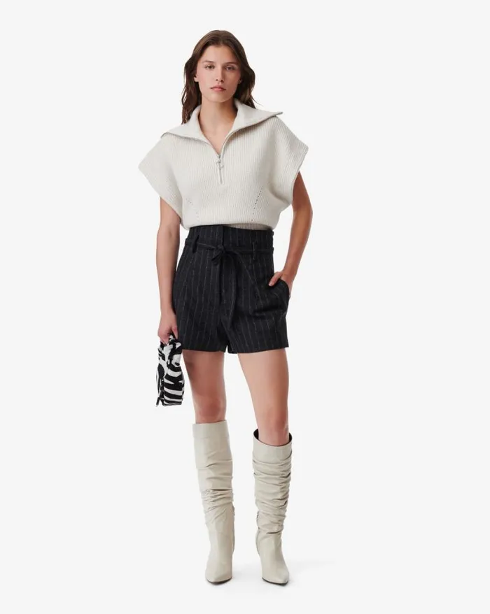 Knits Women IRO AVONA ZIPPEREDCOLLAR SWEATER