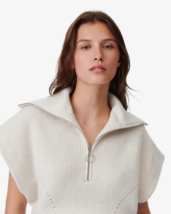 Knits Women IRO AVONA ZIPPEREDCOLLAR SWEATER