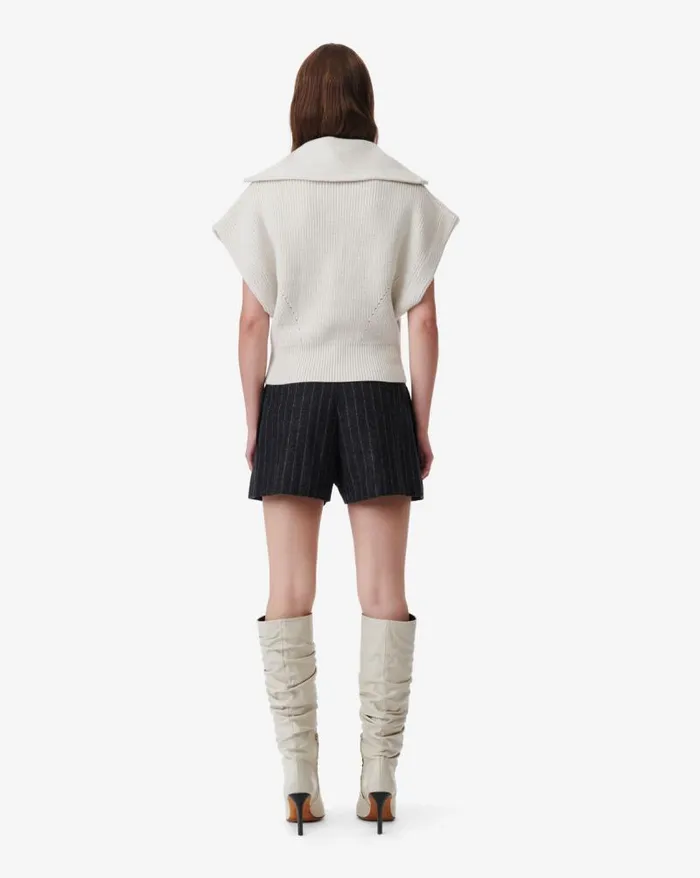 Knits Women IRO AVONA ZIPPEREDCOLLAR SWEATER