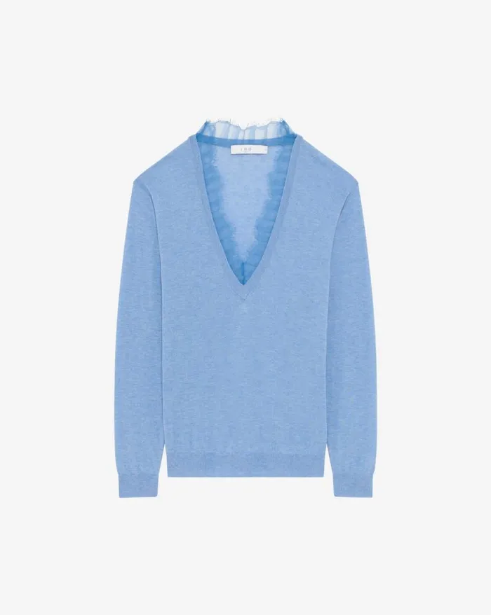Knits Women IRO JAYDEN LACE VNECK SWEATER