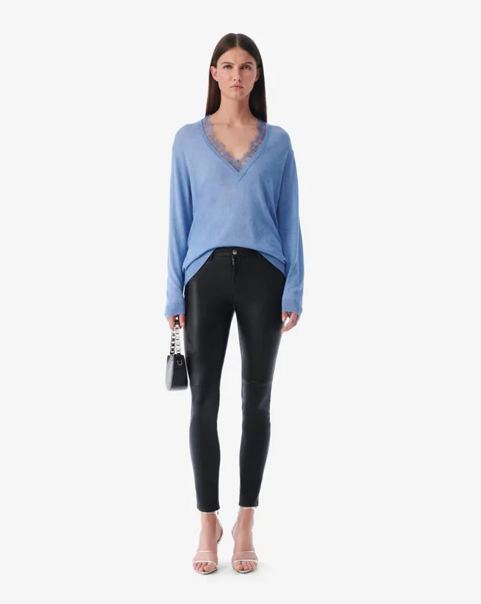 Knits Women IRO JAYDEN LACE VNECK SWEATER