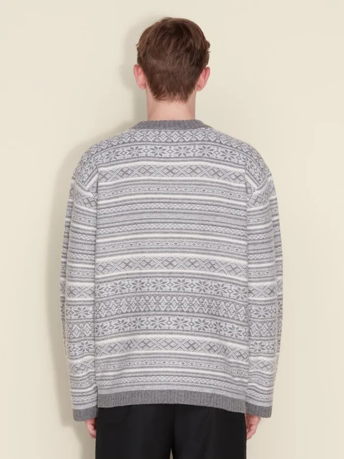 Knitwear Men Holzweiler Antarctic Nordic Crew Grey Mix