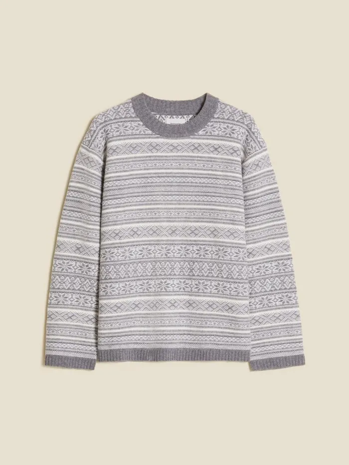 Knitwear Men Holzweiler Antarctic Nordic Crew Grey Mix