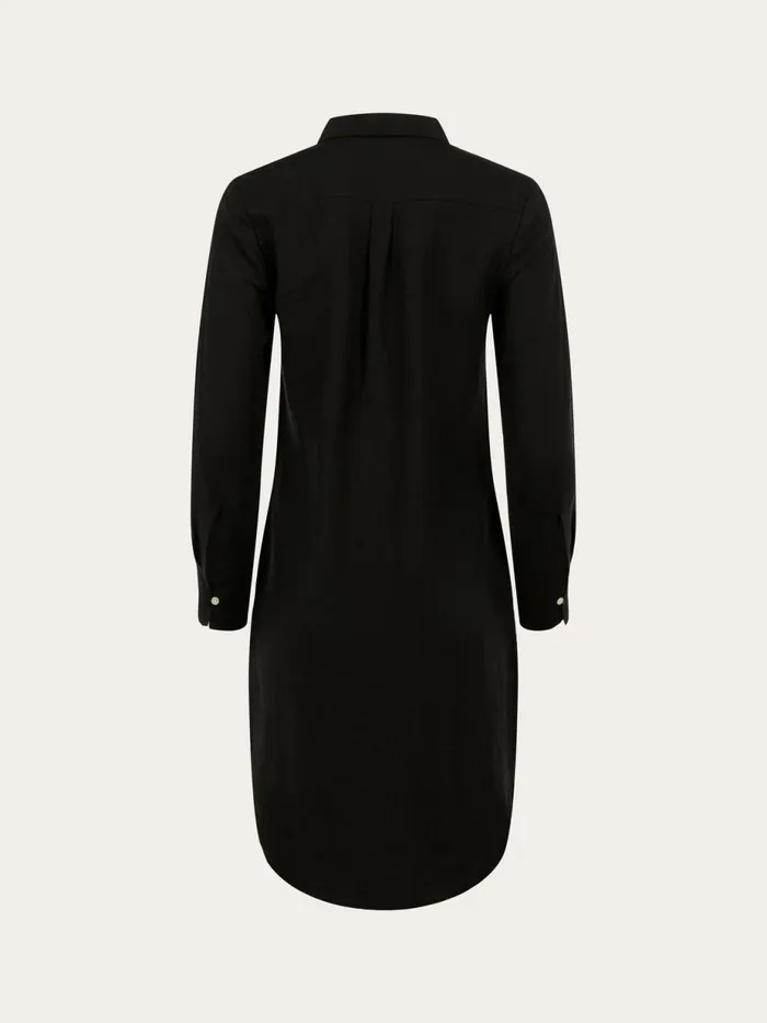KnowledgeCotton Apparel Dresses And Skirts HEATHER Classic Linen Dress Black Jet 8211 Women KnowledgeCotton Apparel Dresses And Skirts HEATHER Classic Linen Dress Black Jet 8211 Women