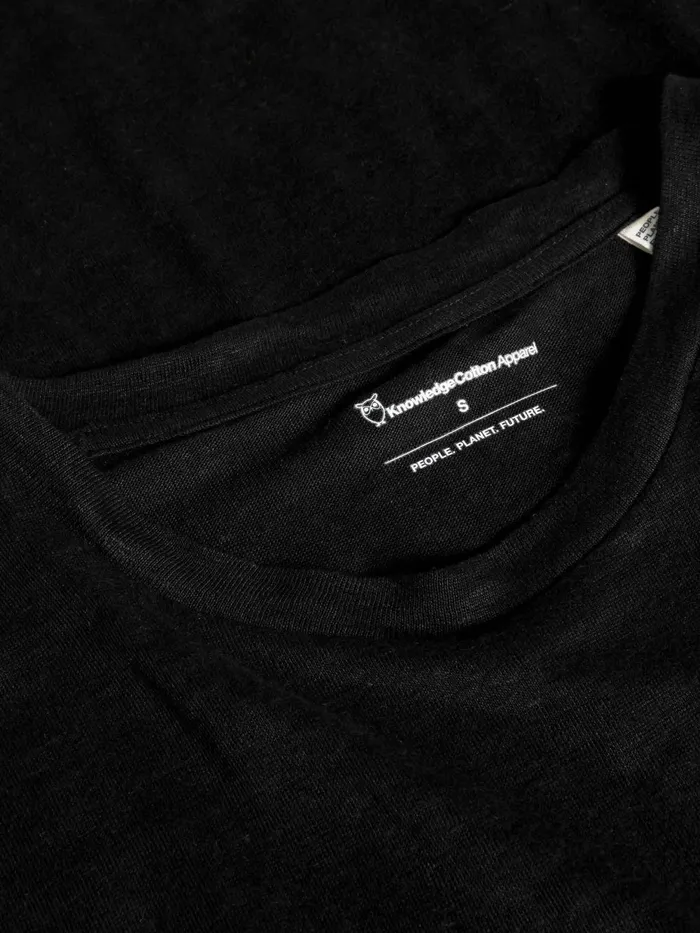 KnowledgeCotton Apparel Dresses And Skirts Organic Linen TShirt Dress GOTSVegan Black Jet 8211 Women KnowledgeCotton Apparel Dresses And Skirts Organic Linen TShirt Dress GOTSVegan Black Jet 8211 Women