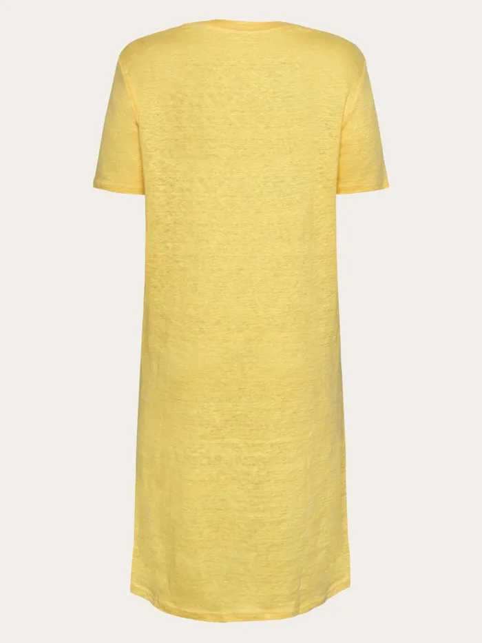 KnowledgeCotton Apparel Dresses And Skirts Organic Linen TShirt Dress GOTSVegan Yarrow 8211 Women KnowledgeCotton Apparel Dresses And Skirts Organic Linen TShirt Dress GOTSVegan Yarrow 8211 Women