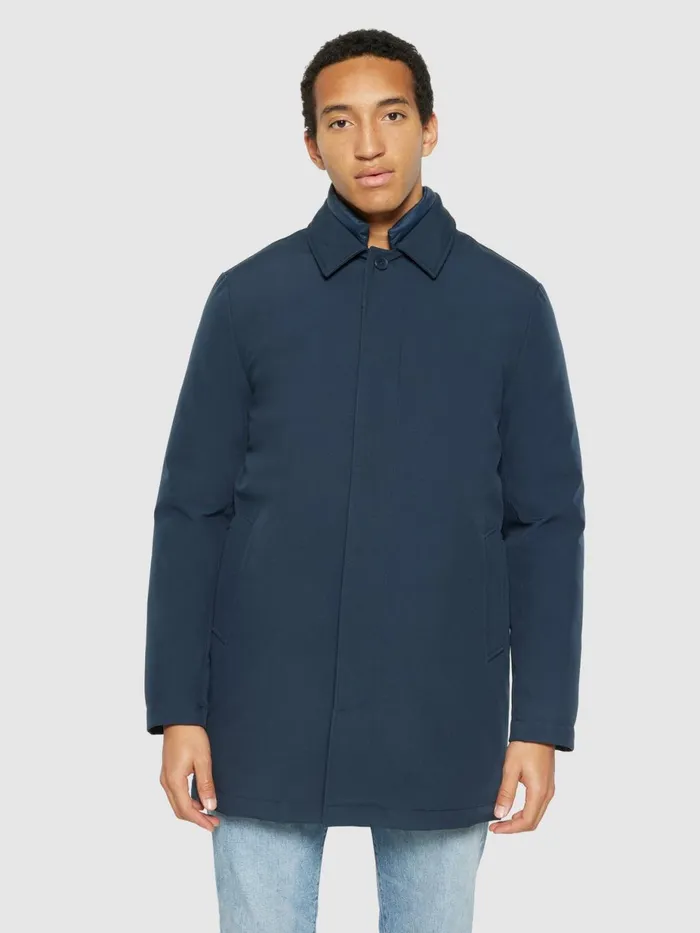 KnowledgeCotton Apparel Jackets And Vests Climate Shell Carcoat Jacket GRS Total Eclipse 8211 Men KnowledgeCotton Apparel Jackets And Vests Climate Shell Carcoat Jacket GRS Total Eclipse 8211 Men
