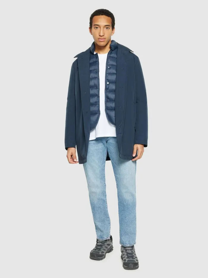 KnowledgeCotton Apparel Jackets And Vests Climate Shell Carcoat Jacket GRS Total Eclipse 8211 Men KnowledgeCotton Apparel Jackets And Vests Climate Shell Carcoat Jacket GRS Total Eclipse 8211 Men