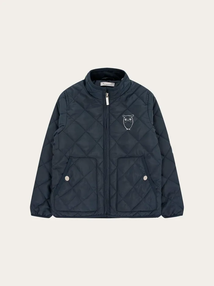 KnowledgeCotton Apparel Jackets REED Quilted Jacket Total Eclipse 8211 Kids