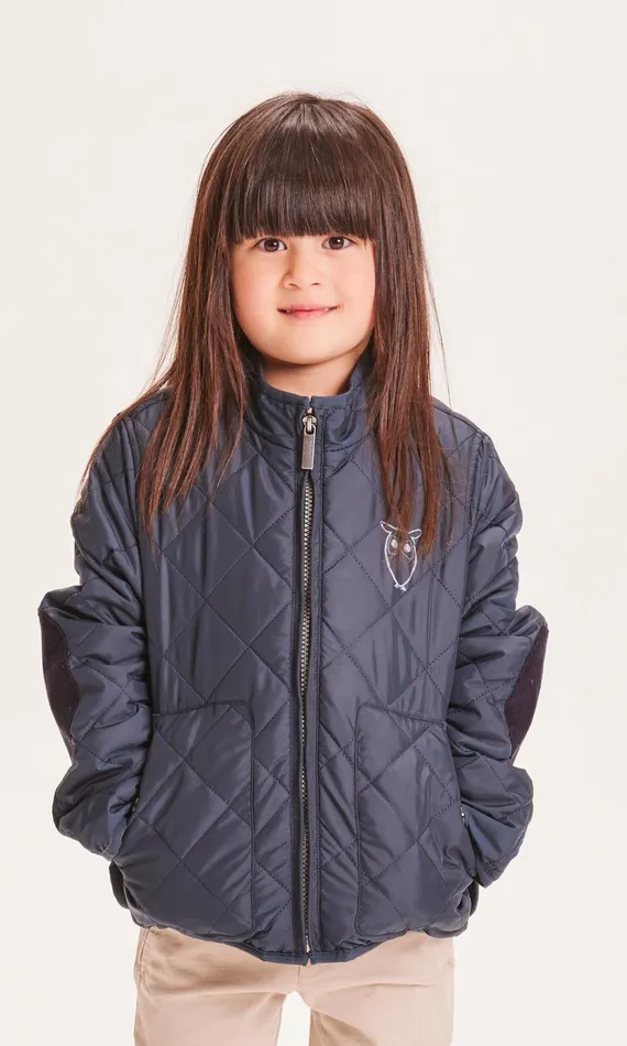 KnowledgeCotton Apparel Jackets REED Quilted Jacket Total Eclipse 8211 Kids