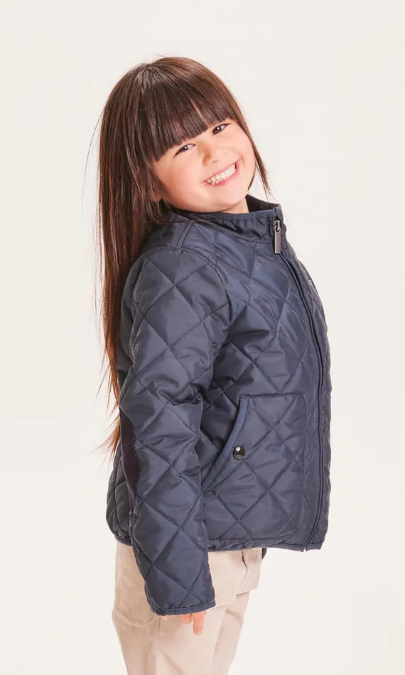 KnowledgeCotton Apparel Jackets REED Quilted Jacket Total Eclipse 8211 Kids