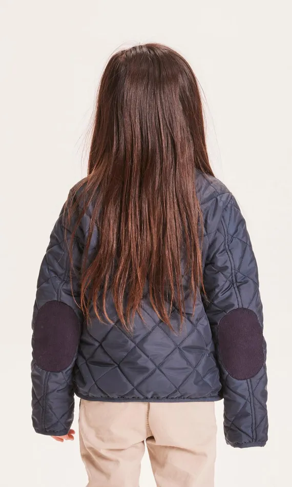 KnowledgeCotton Apparel Jackets REED Quilted Jacket Total Eclipse 8211 Kids
