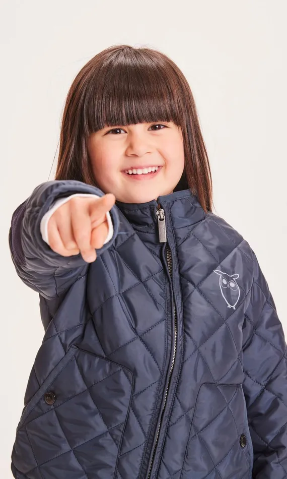 KnowledgeCotton Apparel Jackets REED Quilted Jacket Total Eclipse 8211 Kids