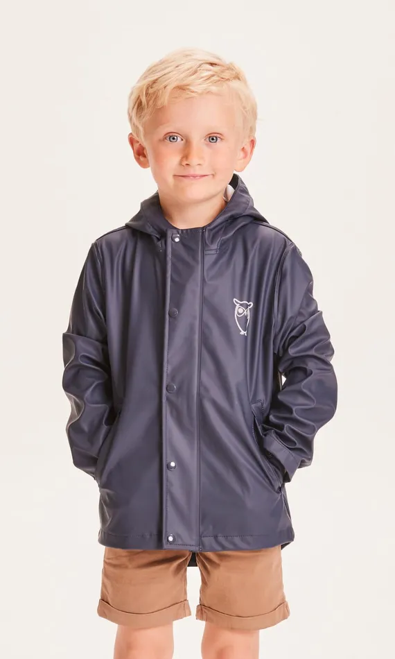 KnowledgeCotton Apparel Jackets Short Rain Jacket Total Eclipse 8211 Kids