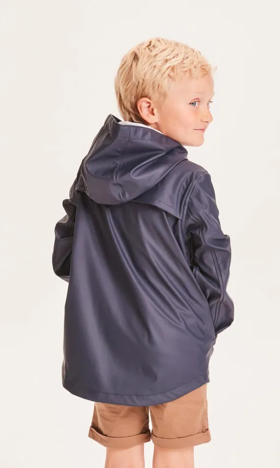 KnowledgeCotton Apparel Jackets Short Rain Jacket Total Eclipse 8211 Kids