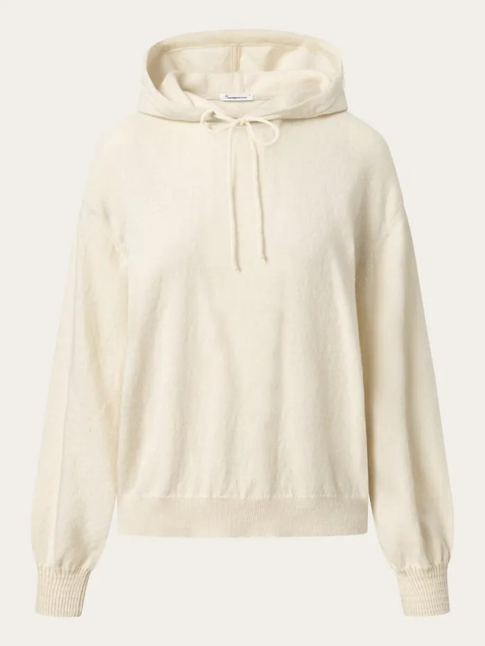 KnowledgeCotton Apparel Knits Wool Hood Knit Buttercream 8211 Women