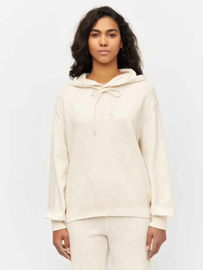 KnowledgeCotton Apparel Knits Wool Hood Knit Buttercream 8211 Women
