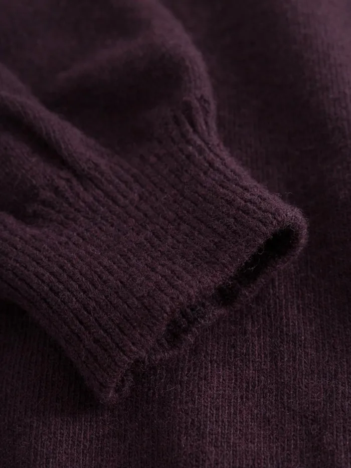 KnowledgeCotton Apparel Knits Wool Hood Knit Chocolate Plum 8211 Women KnowledgeCotton Apparel Knits Wool Hood Knit Chocolate Plum 8211 Women