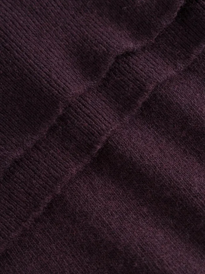 KnowledgeCotton Apparel Knits Wool Hood Knit Chocolate Plum 8211 Women KnowledgeCotton Apparel Knits Wool Hood Knit Chocolate Plum 8211 Women