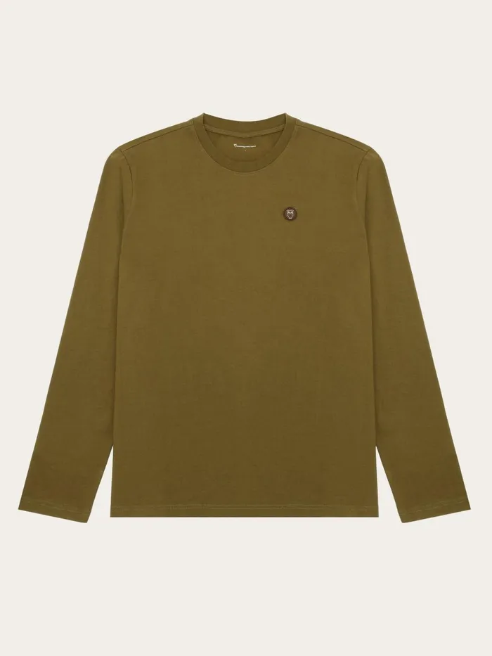 KnowledgeCotton Apparel Long Sleeves Badge Long Sleeve Item Colour 8211 Men