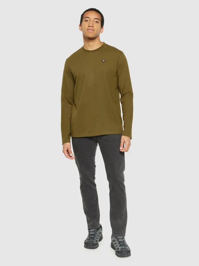 KnowledgeCotton Apparel Long Sleeves Badge Long Sleeve Item Colour 8211 Men KnowledgeCotton Apparel Long Sleeves Badge Long Sleeve Item Colour 8211 Men