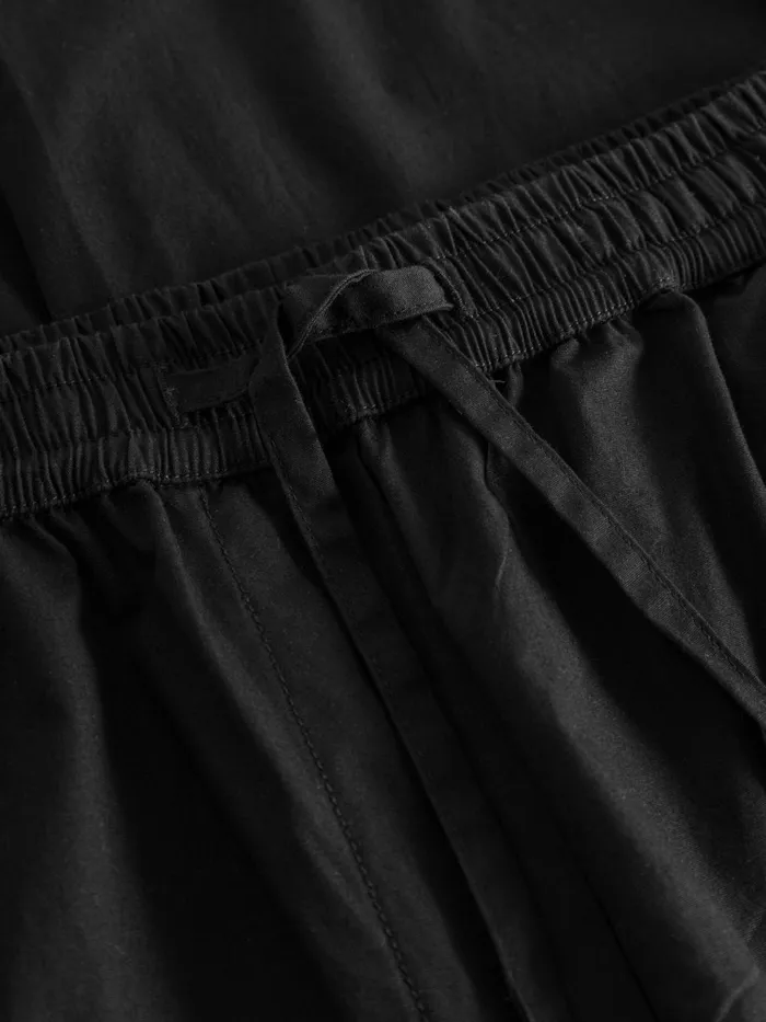 KnowledgeCotton Apparel Pants CHLOE Barrel Highrise Poplin Elastic Waistband Pants Black Jet 8211 Women KnowledgeCotton Apparel Pants CHLOE Barrel Highrise Poplin Elastic Waistband Pants Black Jet 8211 Women