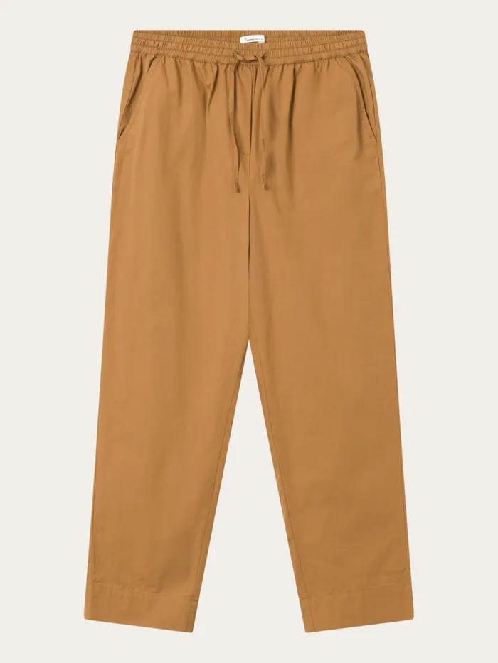 KnowledgeCotton Apparel Pants CHLOE Barrel Highrise Poplin Elastic Waistband Pants Brown Sugar 8211 Women KnowledgeCotton Apparel Pants CHLOE Barrel Highrise Poplin Elastic Waistband Pants Brown Sugar 8211 Women