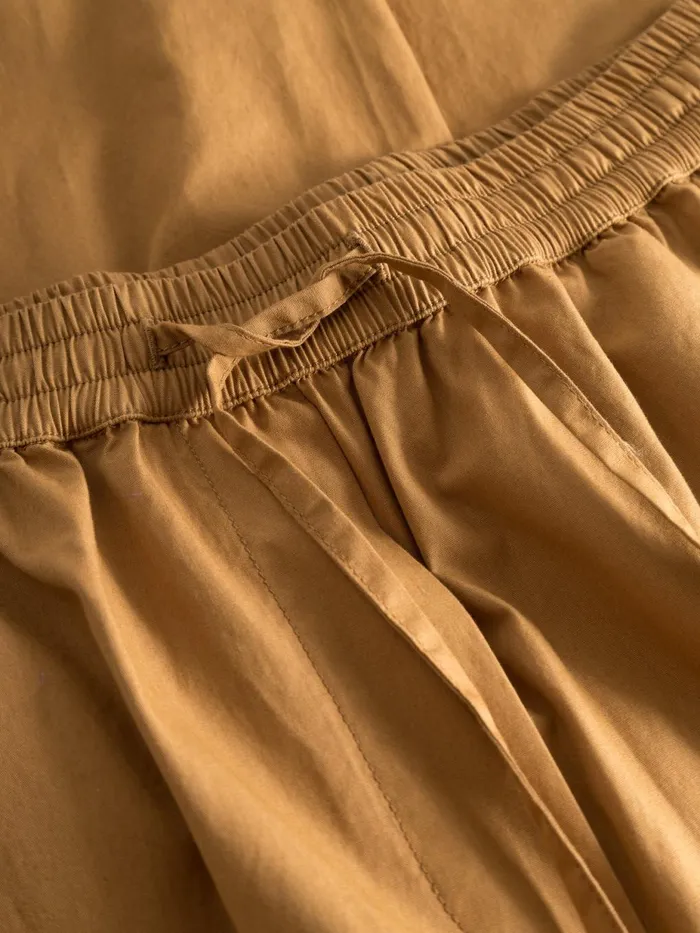 KnowledgeCotton Apparel Pants CHLOE Barrel Highrise Poplin Elastic Waistband Pants Brown Sugar 8211 Women KnowledgeCotton Apparel Pants CHLOE Barrel Highrise Poplin Elastic Waistband Pants Brown Sugar 8211 Women