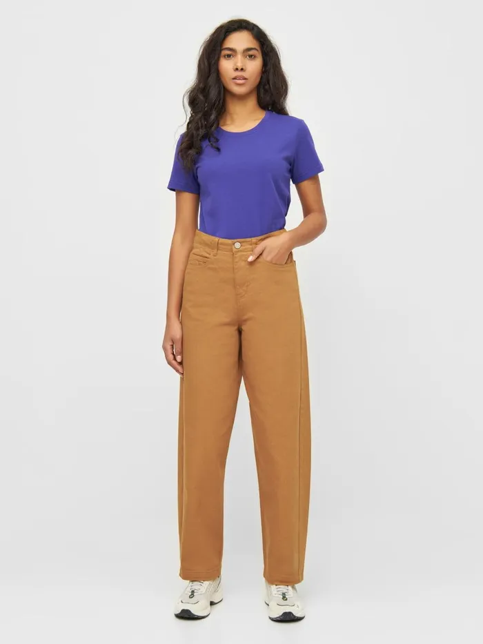 KnowledgeCotton Apparel Pants CHLOE Barrel Highrise Twill 5pocket Pants Brown Sugar 8211 Women KnowledgeCotton Apparel Pants CHLOE Barrel Highrise Twill 5pocket Pants Brown Sugar 8211 Women