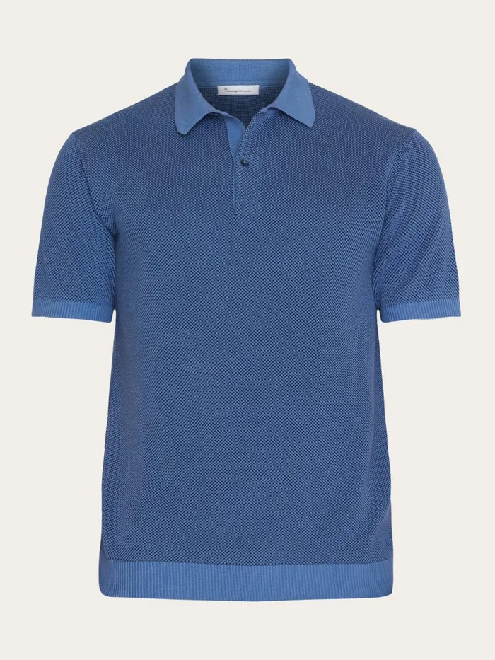 KnowledgeCotton Apparel Polo Shirts Regular Two Toned Knitted Short Sleeved Polo Gotsvegan 8211 Men KnowledgeCotton Apparel Polo Shirts Regular Two Toned Knitted Short Sleeved Polo Gotsvegan 8211 Men