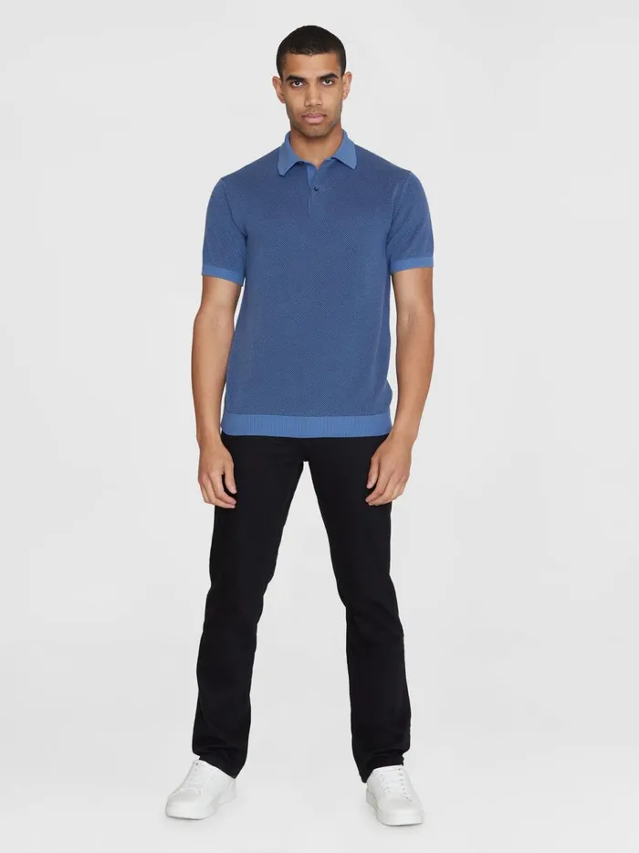 KnowledgeCotton Apparel Polo Shirts Regular Two Toned Knitted Short Sleeved Polo Gotsvegan 8211 Men KnowledgeCotton Apparel Polo Shirts Regular Two Toned Knitted Short Sleeved Polo Gotsvegan 8211 Men