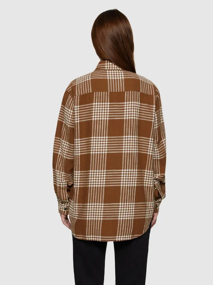 KnowledgeCotton Apparel Shirts Loose Check Flannel Shirt Gotsvegan 8211 Women KnowledgeCotton Apparel Shirts Loose Check Flannel Shirt Gotsvegan 8211 Women