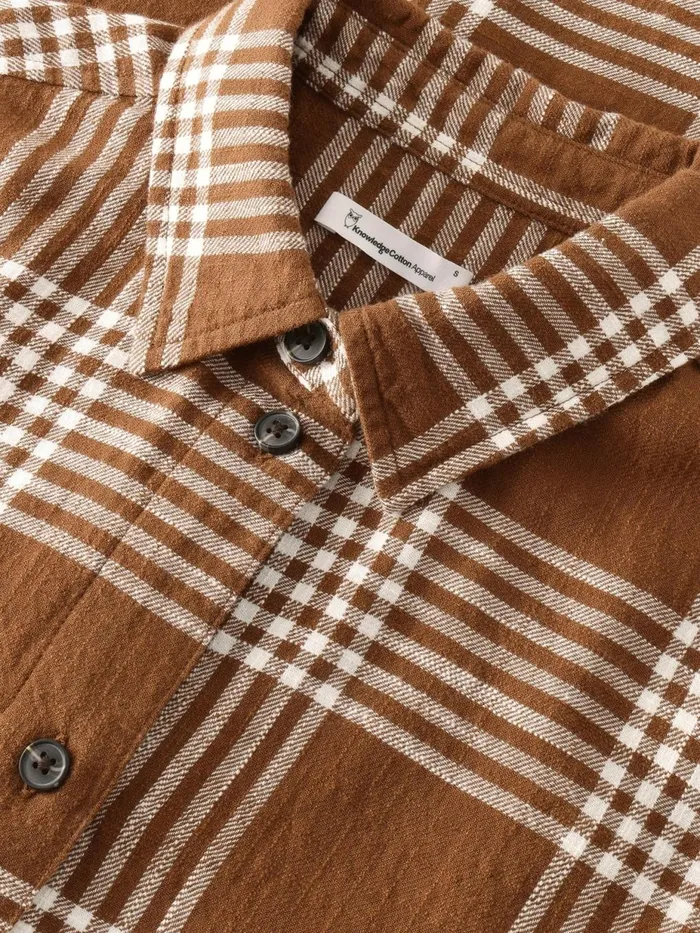 KnowledgeCotton Apparel Shirts Loose Check Flannel Shirt Gotsvegan 8211 Women KnowledgeCotton Apparel Shirts Loose Check Flannel Shirt Gotsvegan 8211 Women