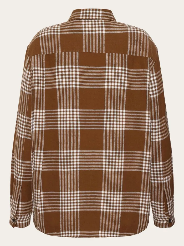 KnowledgeCotton Apparel Shirts Loose Check Flannel Shirt Gotsvegan 8211 Women KnowledgeCotton Apparel Shirts Loose Check Flannel Shirt Gotsvegan 8211 Women