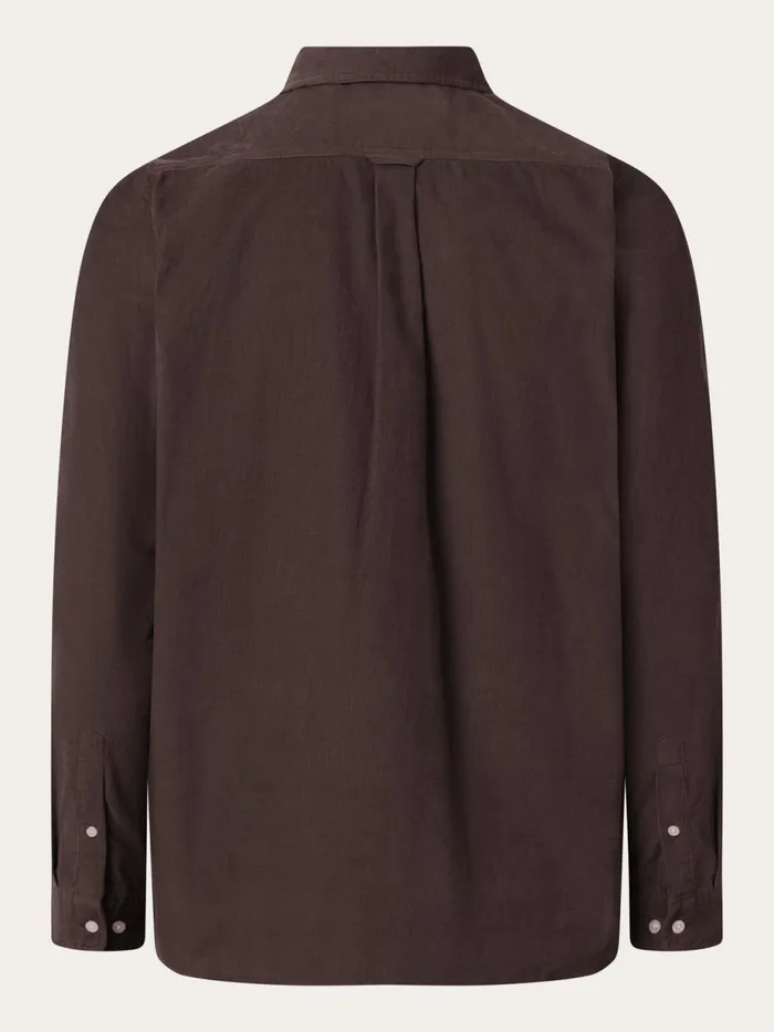 KnowledgeCotton Apparel Shirts Regular Fit Corduroy Shirt Chocolate Plum 8211 Men KnowledgeCotton Apparel Shirts Regular Fit Corduroy Shirt Chocolate Plum 8211 Men