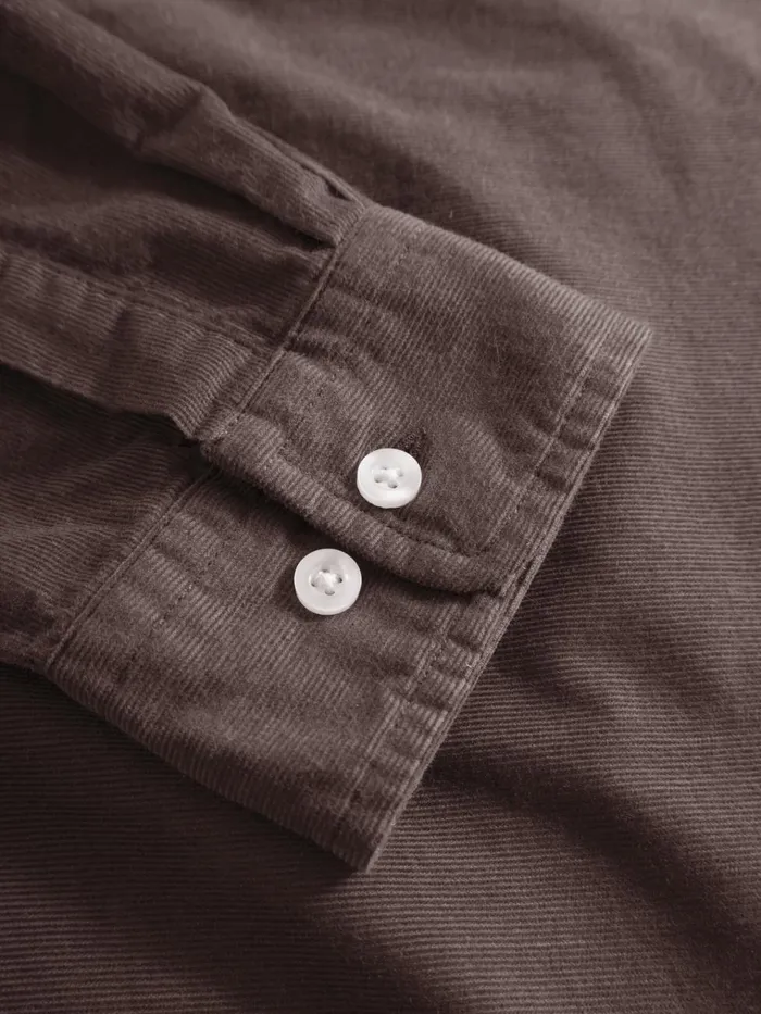 KnowledgeCotton Apparel Shirts Regular Fit Corduroy Shirt Chocolate Plum 8211 Men KnowledgeCotton Apparel Shirts Regular Fit Corduroy Shirt Chocolate Plum 8211 Men