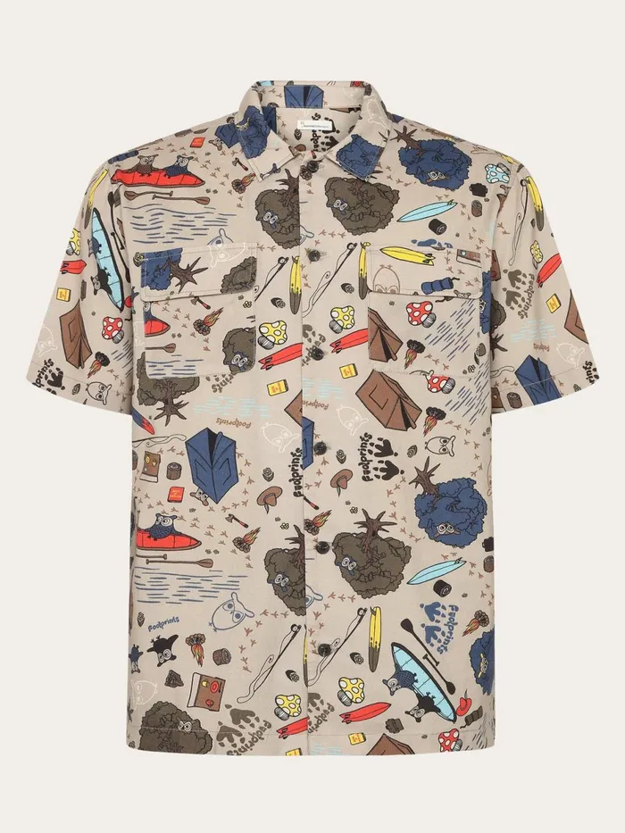 KnowledgeCotton Apparel Shirts Regular Fit Structured AOP Short Sleeved Shirt Gotsvegan 8211 Men KnowledgeCotton Apparel Shirts Regular Fit Structured AOP Short Sleeved Shirt Gotsvegan 8211 Men