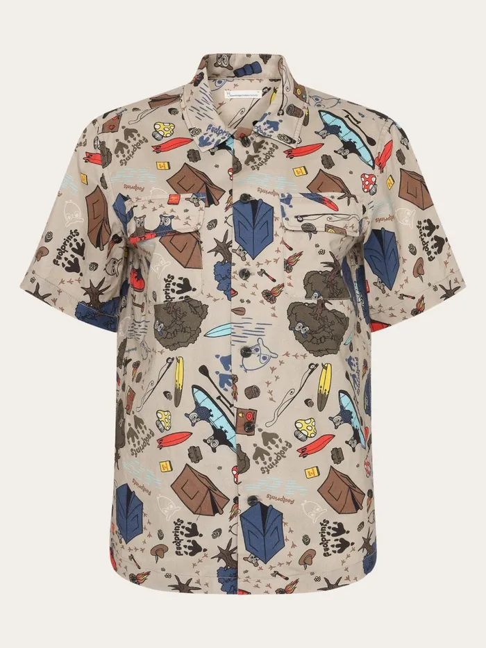KnowledgeCotton Apparel Shirts Regular Fit Structured AOP Short Sleeved Shirt Gotsvegan 8211 Men KnowledgeCotton Apparel Shirts Regular Fit Structured AOP Short Sleeved Shirt Gotsvegan 8211 Men
