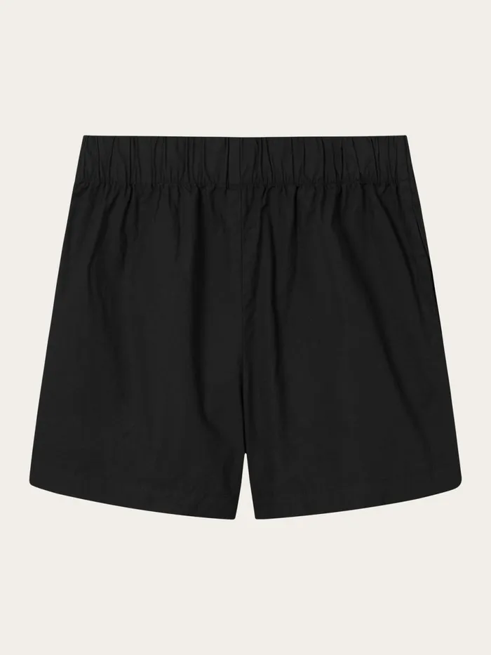 KnowledgeCotton Apparel Shorts Poplin Elastic Waist Shorts Black Jet 8211 Women KnowledgeCotton Apparel Shorts Poplin Elastic Waist Shorts Black Jet 8211 Women