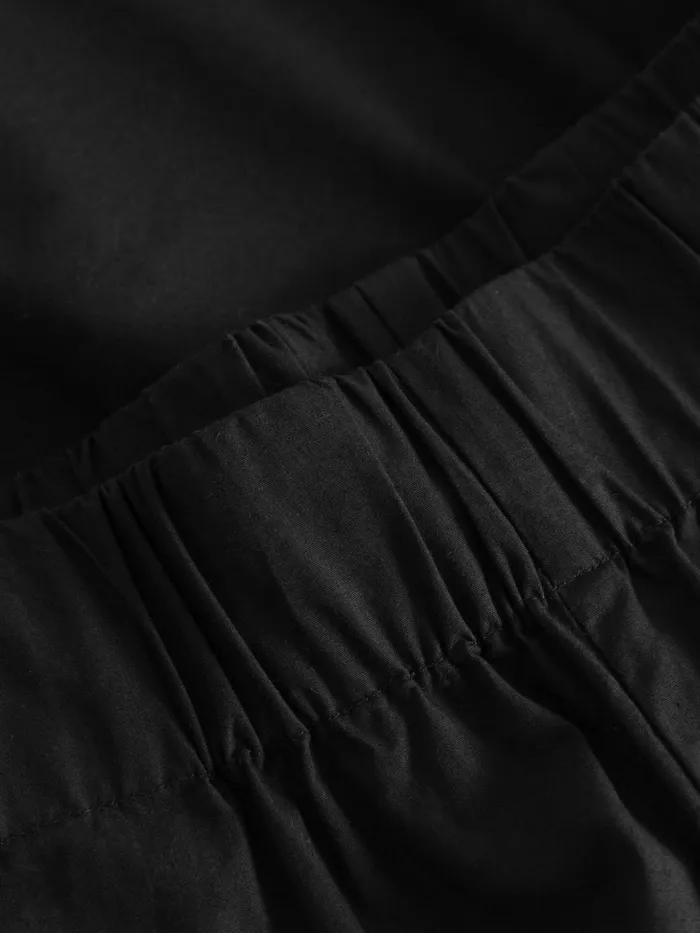 KnowledgeCotton Apparel Shorts Poplin Elastic Waist Shorts Black Jet 8211 Women KnowledgeCotton Apparel Shorts Poplin Elastic Waist Shorts Black Jet 8211 Women