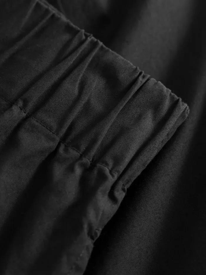 KnowledgeCotton Apparel Shorts Poplin Elastic Waist Shorts Black Jet 8211 Women KnowledgeCotton Apparel Shorts Poplin Elastic Waist Shorts Black Jet 8211 Women