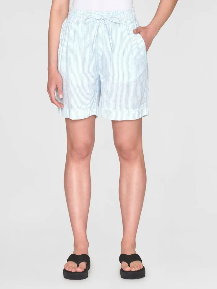 KnowledgeCotton Apparel Shorts POSEY Wide Midrise Double Faced Stripe Shorts Gotsvegan 8211 Women