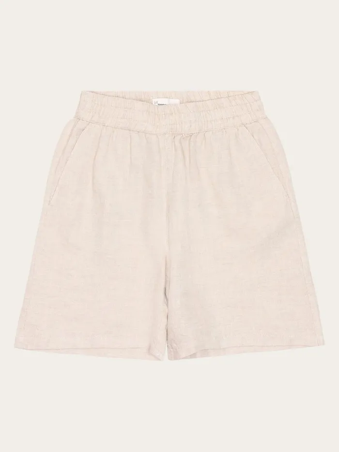 KnowledgeCotton Apparel Shorts POSEY Wide Midrise Linen Shorts Gotsvegan 8211 Women