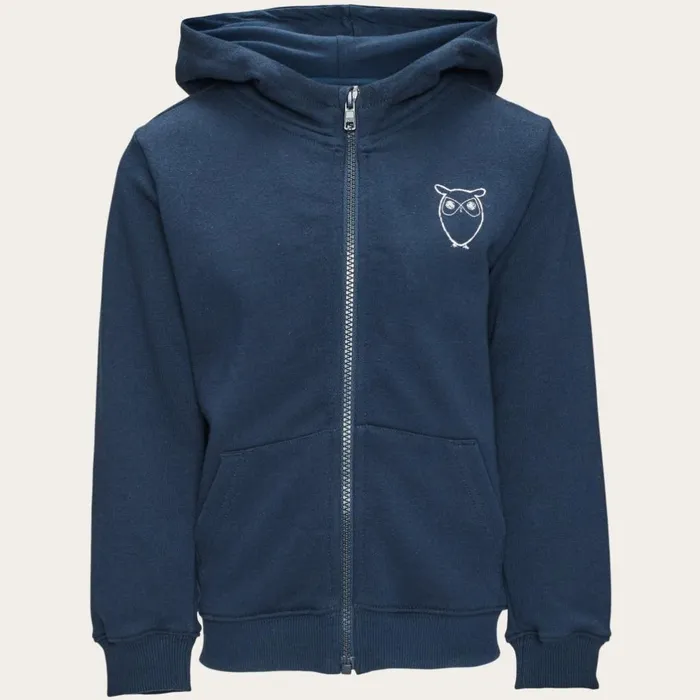 KnowledgeCotton Apparel Sweatshirts Owl Chest Print Zip Hood Sweat Total Eclipse 8211 Kids KnowledgeCotton Apparel Sweatshirts Owl Chest Print Zip Hood Sweat Total Eclipse 8211 Kids
