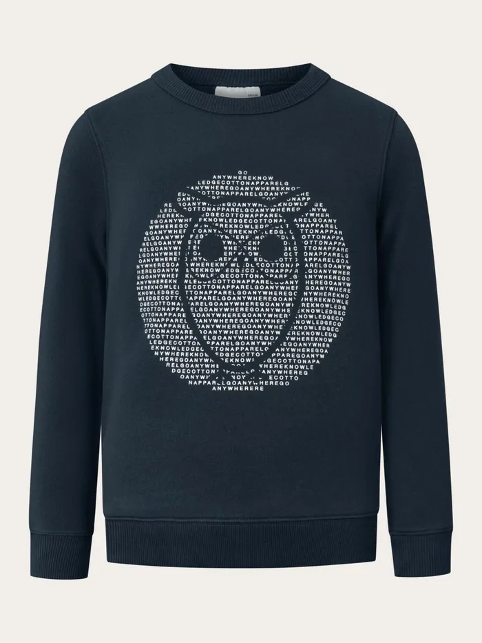 KnowledgeCotton Apparel Sweatshirts Sweat With Big Owl Print Total Eclipse 8211 Kids KnowledgeCotton Apparel Sweatshirts Sweat With Big Owl Print Total Eclipse 8211 Kids
