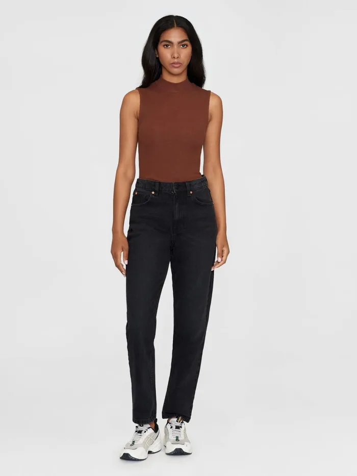KnowledgeCotton Apparel TShirts And Tops High Neck Rib Top Tiramisu 8211 Women KnowledgeCotton Apparel TShirts And Tops High Neck Rib Top Tiramisu 8211 Women