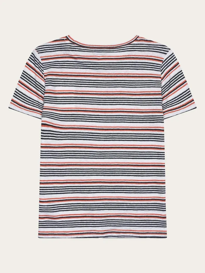 KnowledgeCotton Apparel TShirts And Tops Regular Linen Stripe Tshirt Gotsvegan 8211 Women KnowledgeCotton Apparel TShirts And Tops Regular Linen Stripe Tshirt Gotsvegan 8211 Women
